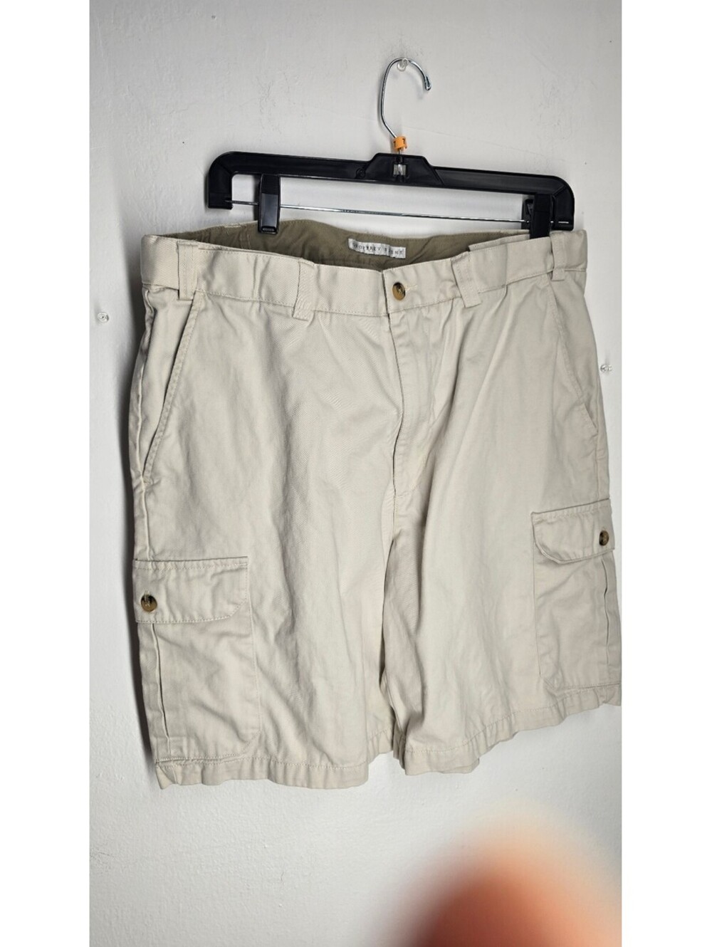 Geoffrey Beene Men's Cargo Shorts Beige Khaki Utility